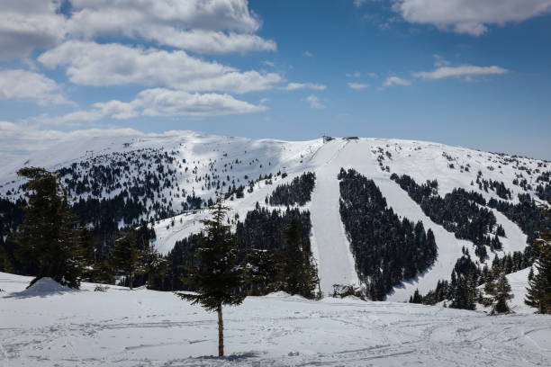 istock Ski Slopes At The Ski Resort On A Beautiful Sunny Day. 1350708803