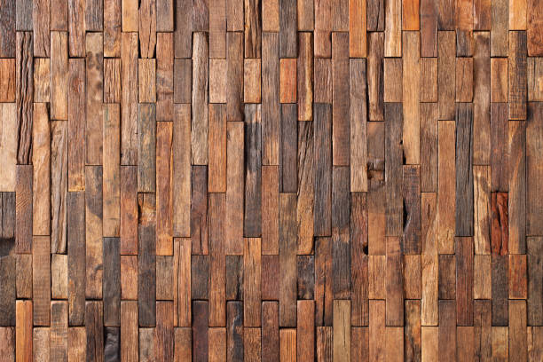 istock wooden wall with planks texture, rustic background for interior design 1350709079