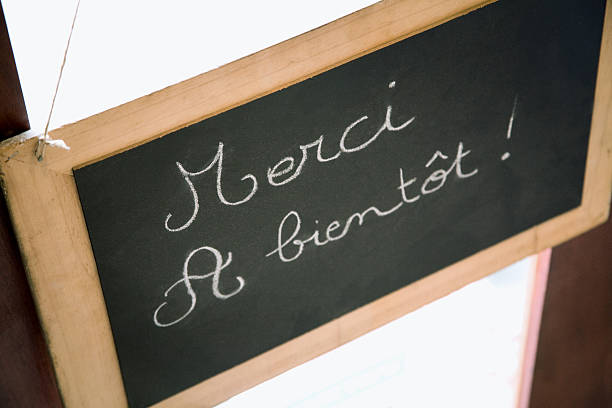 istock Black board with french letters. 135071095