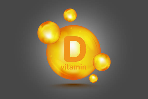 Vitamin D icon with sun. Vitamin D3 yellow shining capsule. Beauty, nutrition skin care, pharmacy, diet. Vector illustration Vitamin D icon with sun. Vitamin D3 yellow shining capsule. Beauty, nutrition skin care, pharmacy, diet. Vector illustration magnesium deficiency stock illustrations