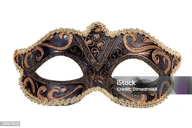 Oryginalne Karnawałowe Maski Gold - zdjęcia stockowe i więcej obrazów Maska balowa - Maska balowa, Wenecka maska, Złoto - metal