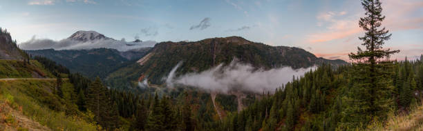 istock Sunset over the Mount Rainier National Park 1350716390