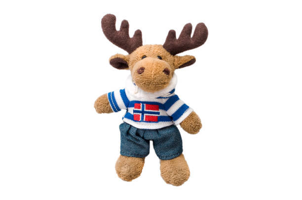 istock Toy deer isolated on white background 1350718087