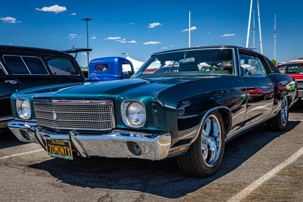 1970 Chevrolet Monte Carlo Coupe Reno, NV - August 4, 2021: 1970 Chevrolet Monte Carlo Coupe at a local car show. monte carlo stock pictures, royalty-free photos & images