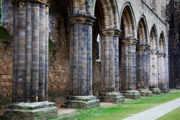 istock Dark gothic cloisters scene for roleplay cosplay 1350722875