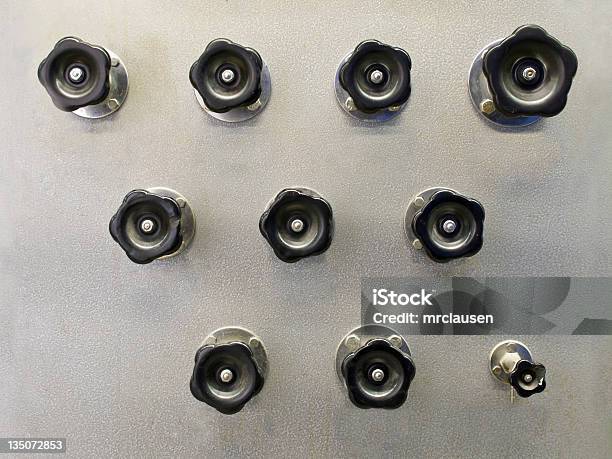 Control Panel With Valves Stock Photo - Download Image Now - Control Panel, Factory, Horizontal