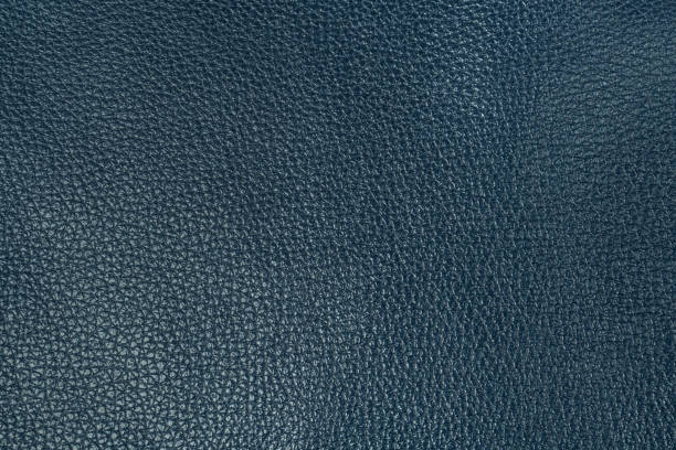 istock Dark blue real or genuine leather texture for background. 1350728976