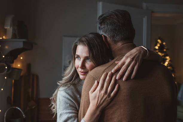 istock Mature couple for Christmas at home 1350730197