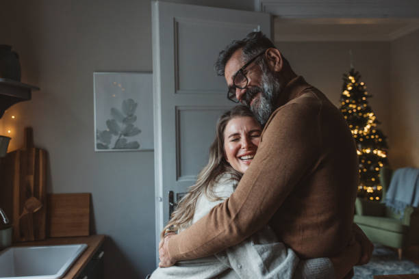 istock Mature couple for Christmas at home 1350730233