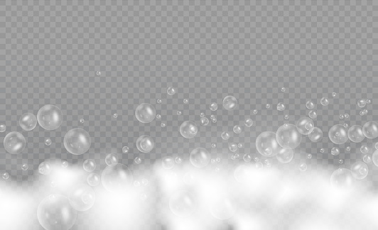 Symbol of purity. Bath laundry white bubbles, shampoo soap foam clean bubbling shiny washing hygiene detergent.