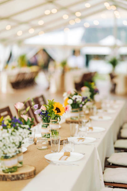 istock Fresh flowers wedding decoration. 1350731652