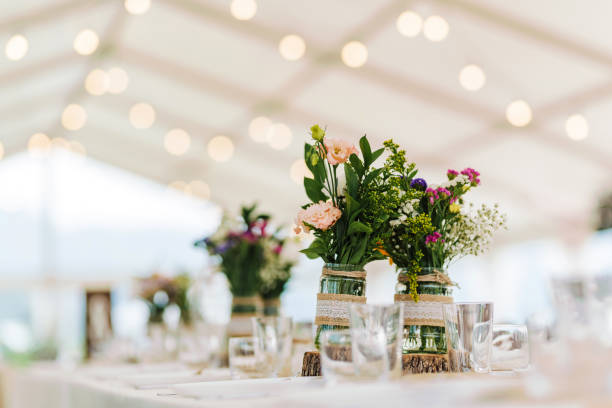 istock Fresh flowers wedding decoration. 1350731653