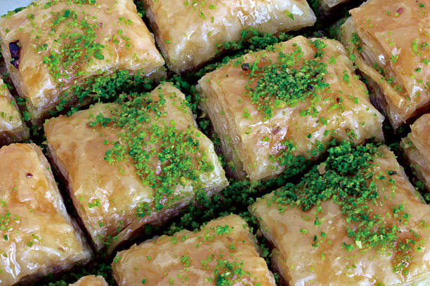 istock Slices of baklava with pistachios 135073674