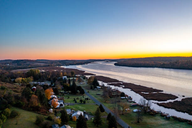 istock Aerial Rice Lake and Trent River, Hastings, Canada 1350737180