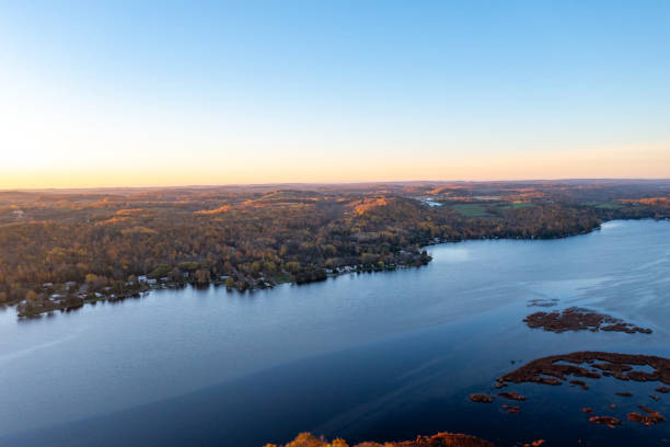 istock Aerial Rice Lake and Trent River, Hastings, Canada 1350737204