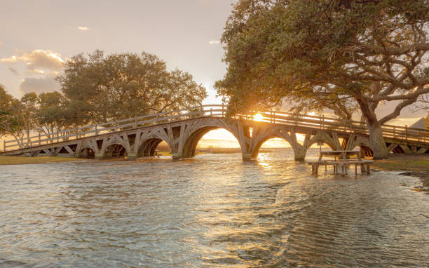 istock Sunset view from Historic Corolla Park  in Corolla , North Carolina. 1350747915