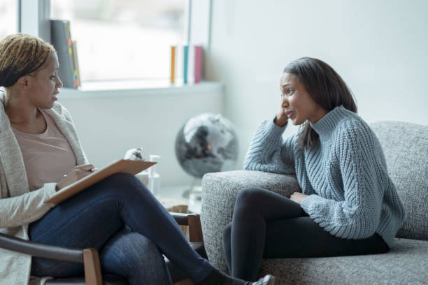 Woman Battling Depression in a Therapy Session