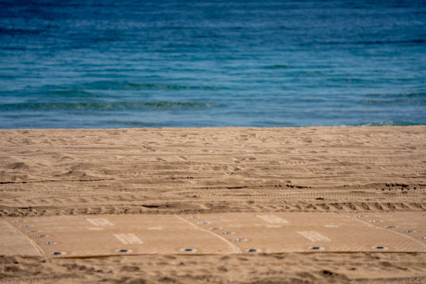 Sand and sea blurry background