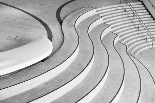 istock Stairway of modern architecture. Building abstract background 1350751481