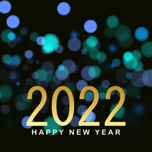 Vector illustration of 2022 New Year Design Background. Banner with Numbers Date 2022