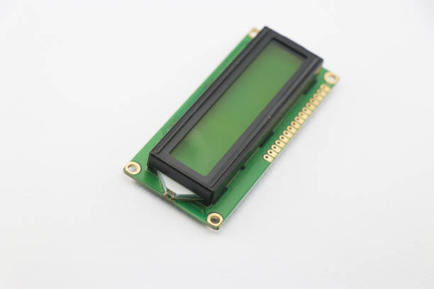 display module most widely used in open-source hardware and software projects, liquid crystal display module that can display alphanumeric characters in 16x2 rows and columns - lcddisplay imagens e fotografias de stock