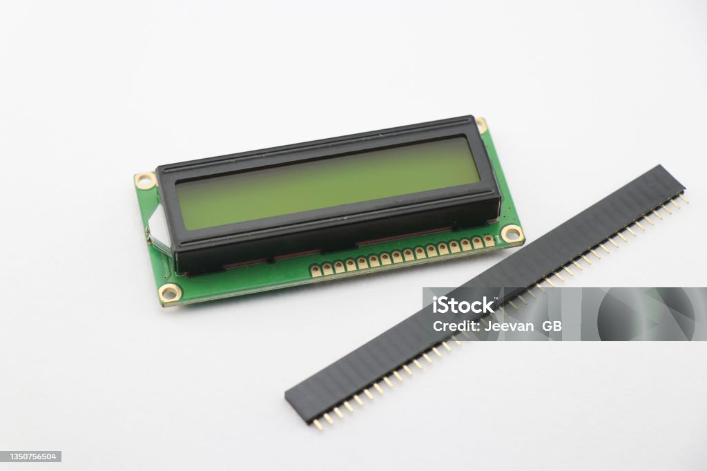 Lcd Module Background Lcd Display Module With Header Pins Lcd 16x2 Module Isolated On White ...