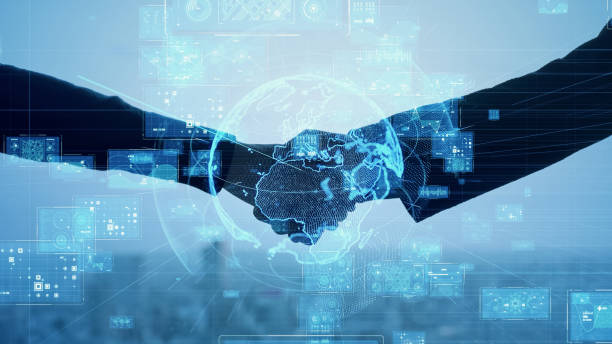 istock Global communication network concept. Worldwide business. Human resources. 1350773299