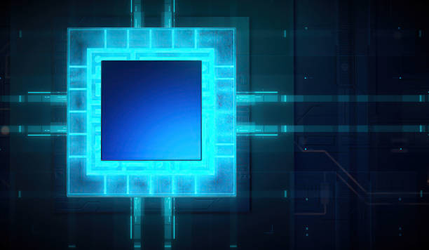 istock 3D rendering of cyberpunk AI. Circuit board. Technology background. Central Computer Processors CPU and GPU concept. Motherboard digital chip. Tech science background. Integrated communication processor. 1350773507