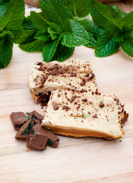 istock Traditional South African Peppermint Crisp tart 1350783236