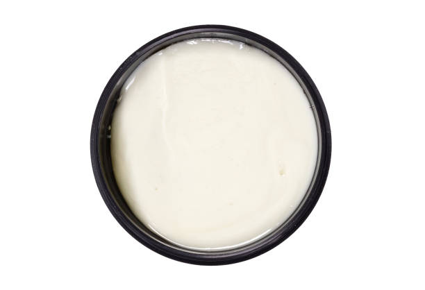 istock Creamy lotion isolated on a white background 1350784681