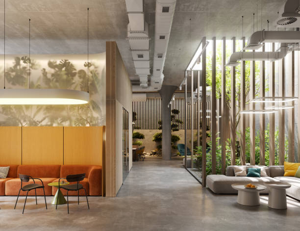 istock Interior of eco-friendly office space 1350785258