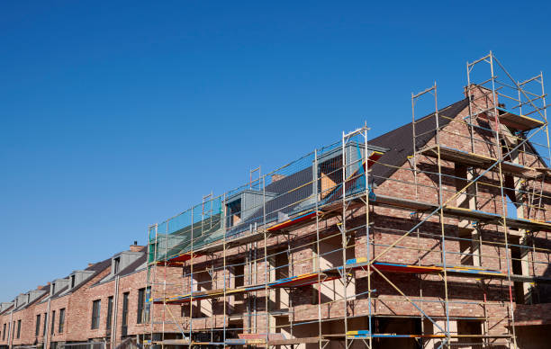 istock Row houses under construction  / New settlement 1350789548