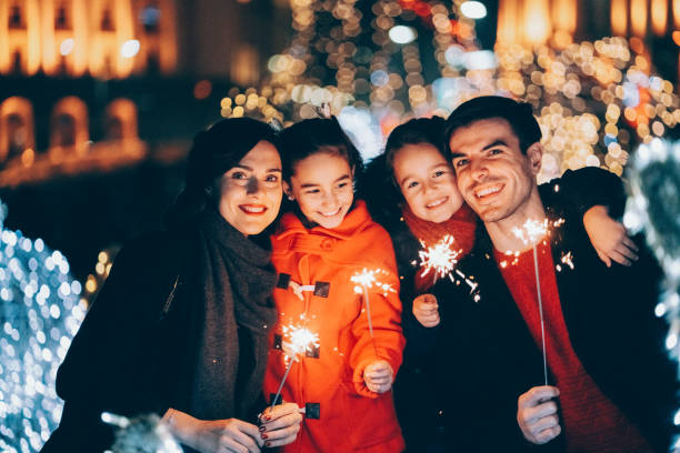 istock Family celebrating Christmas 1350793869