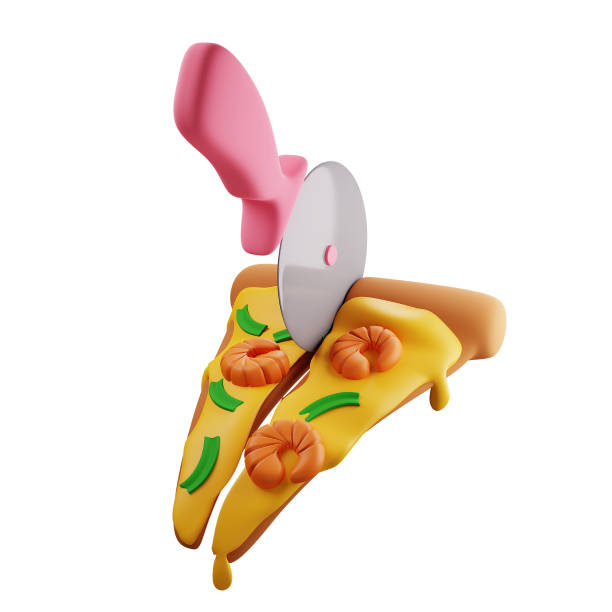 istock 3d shrimp pizza slice split in half by pizza knife, last slice 1350797634