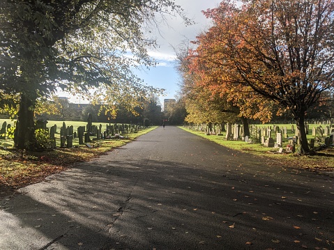 Cemetery walkway