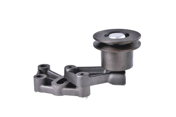 istock pump drive belt tensioner for car engine cooling system, engine pump drive belt tensioner roller, auto engine cooling system detail, car repair, truck engine detail, close-up white background 1350799174