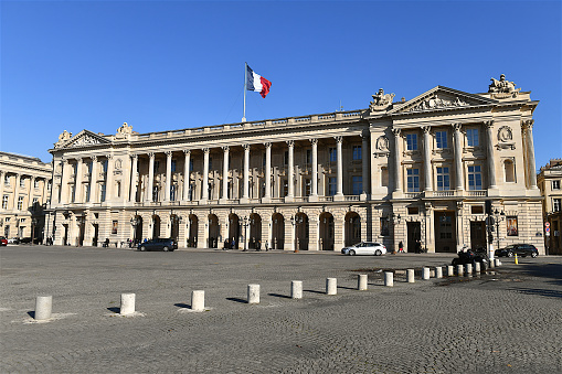 View on National Assembly building in Paris, France.