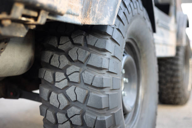 istock Off-road car wheel 1350803298