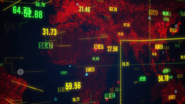 istock World map and stock indexes 1350805827