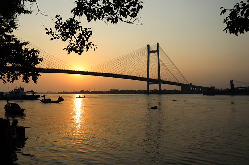 photo has been taken from bank of river Ganges, Kolkata of West Bengal, called Princep Ghat