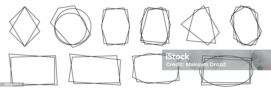 Shape Frame Geometry Geometric Frames Set Of Frames Vector Illustration Geometrical ...