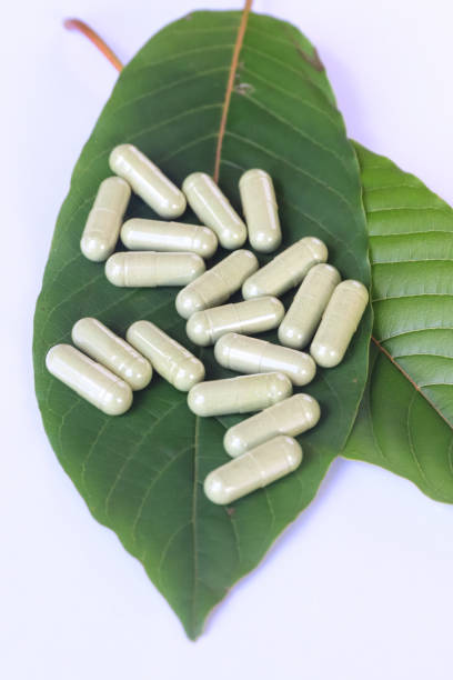 istock Capsules of the herbal supplement Kratom 1350814437