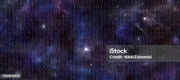 The Entire Universe Is Binary Stock Photo - Download Image Now - Alternative Fictional Universe, Night, Quantum