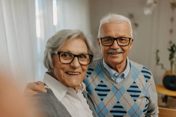 istock Senior couple and their selfie 1350823458