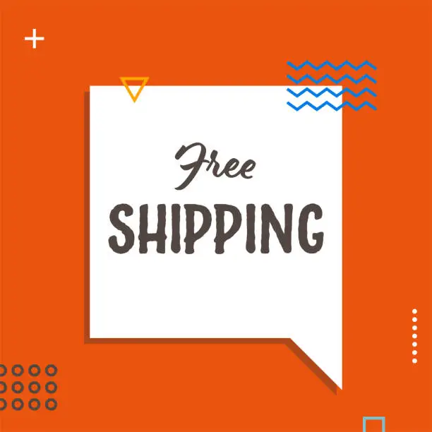 Vector illustration of Free Shipping Web Banner