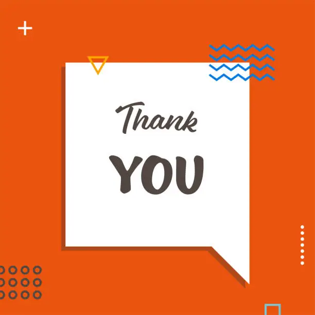 Vector illustration of Thank You Web Banner