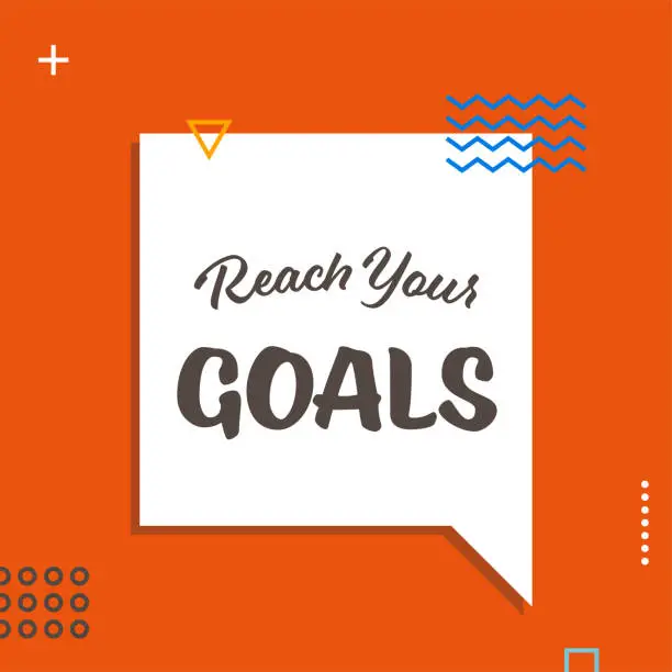 Vector illustration of Reach Your Goals Web Banner