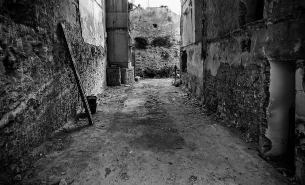 istock Old ruined alley 1350833878