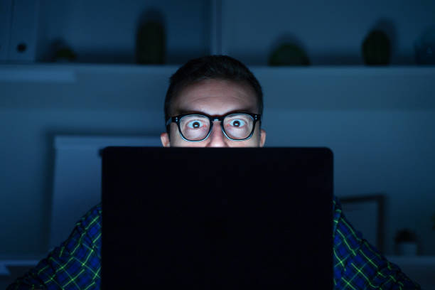 590+ Men Using Laptop Night Surprise Stock Photos, Pictures & Royalty-Free Images - iStock