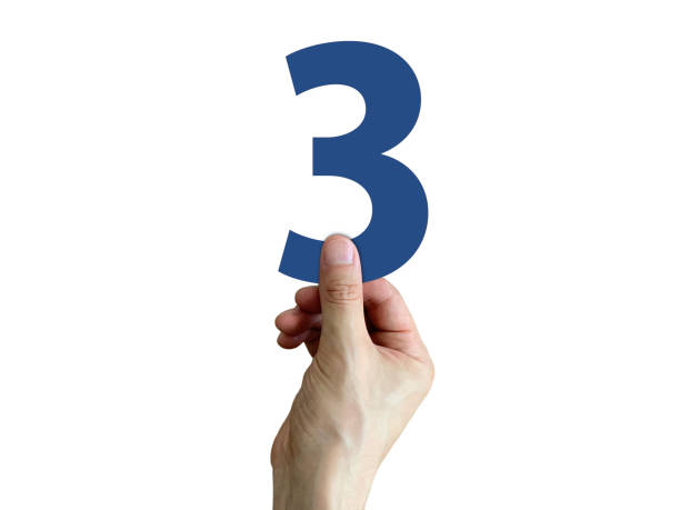 istock The number three in your hand. 1350838281